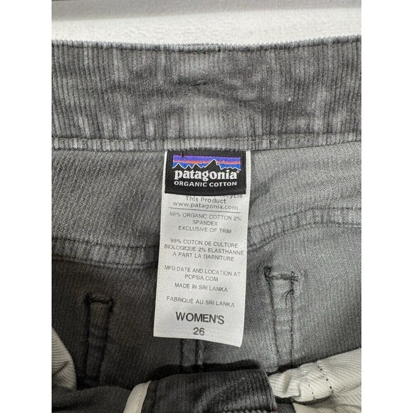Patagonia Corduroy Pants Womens 26 Dark Gray Organic Cotton Stretch Jeans Casual - Picture 7 of 10